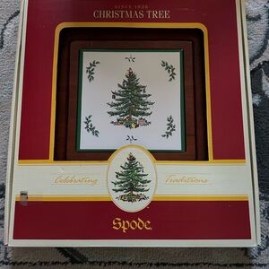 Spode Christmas Tree Plate and Knife